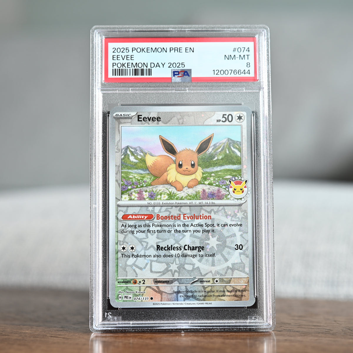 Eevee (Pokemon Day Promo) 074/131 PSA 8