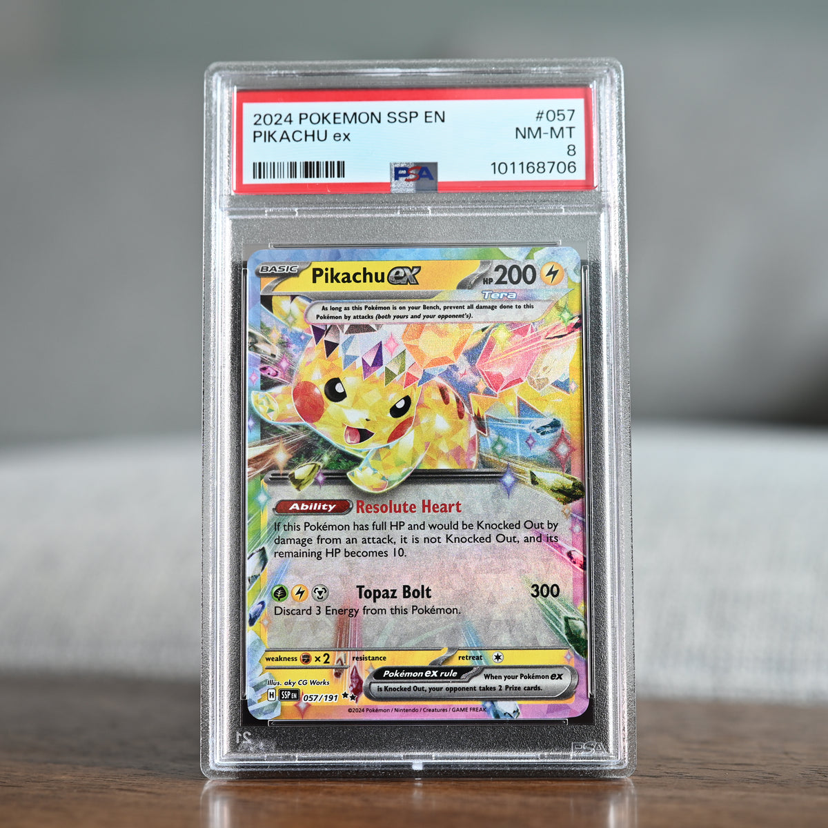 Pikachu ex 057/191 PSA 8