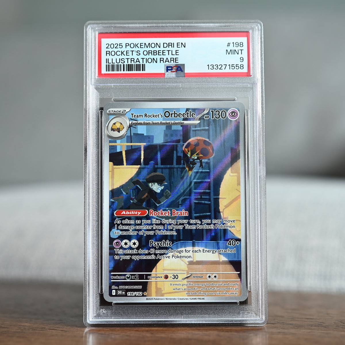 Team Rocket's Orbeetle 198/182 PSA 9