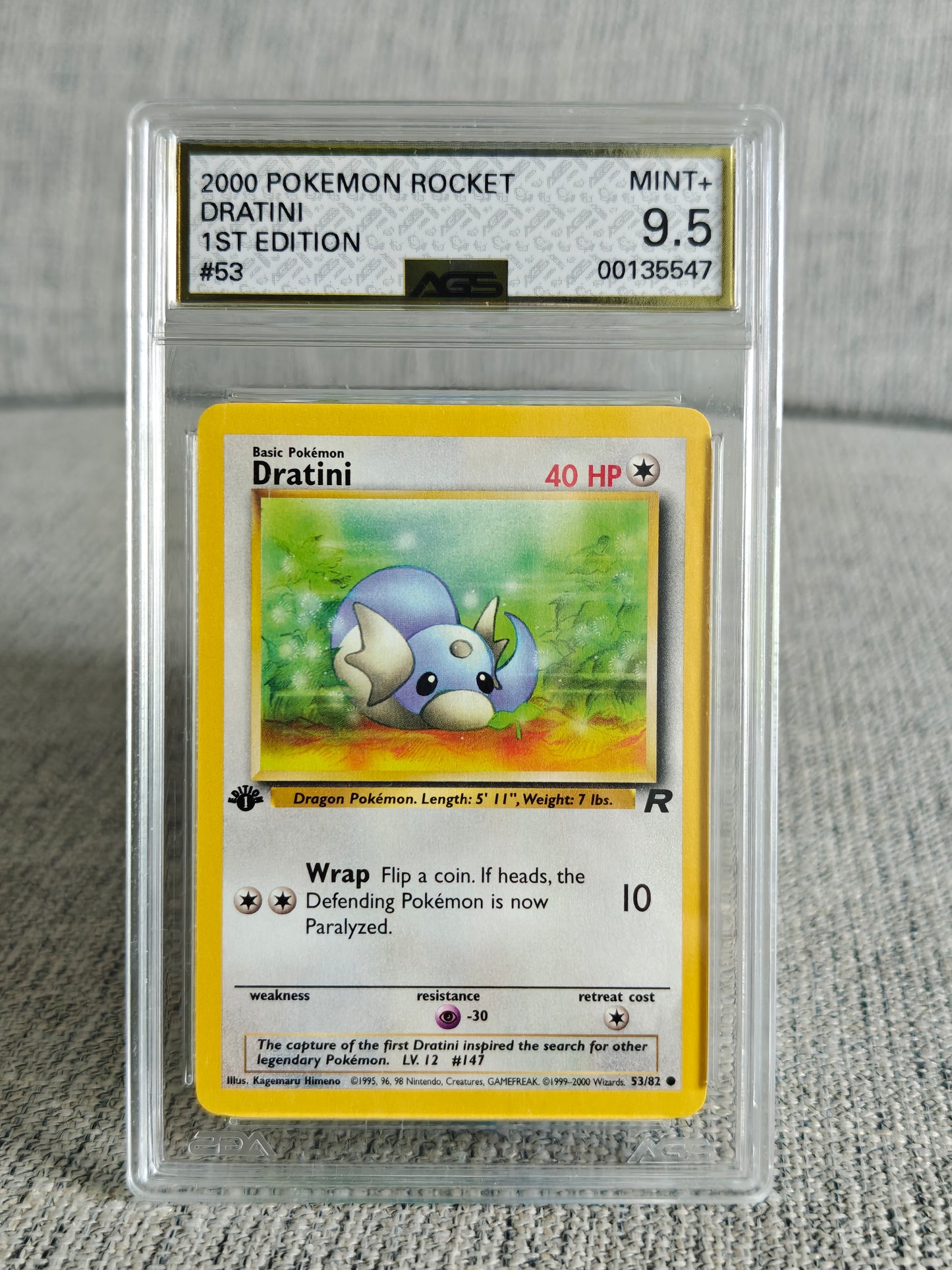 Dratini Rocket 1st Edition AGS 9.5