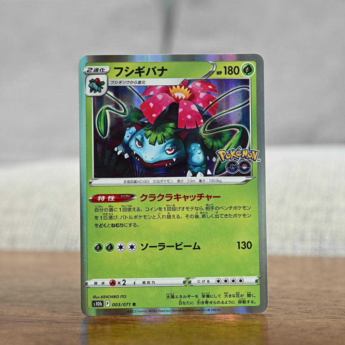 Bulbasaur, Ivysaur, Venusaur Holo Pokemon Go JP set of 3 cards (NM)