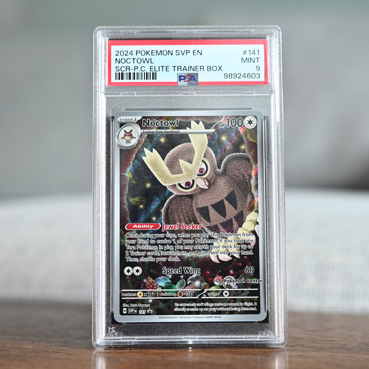 Noctowl ETB + PC ETB Promo Sequential PSA 9