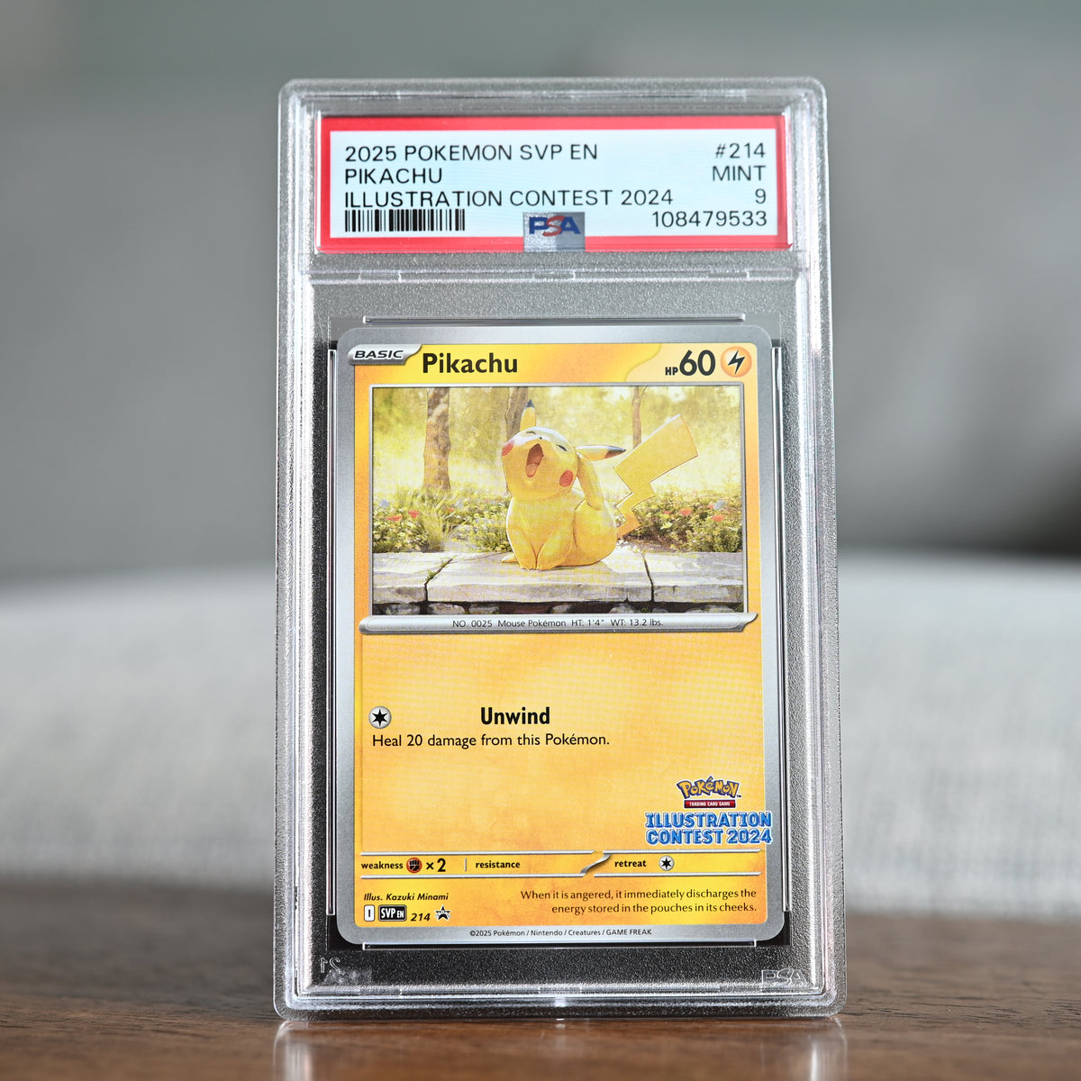 Pikachu (Illustration Contest 2024) 214 PSA 9