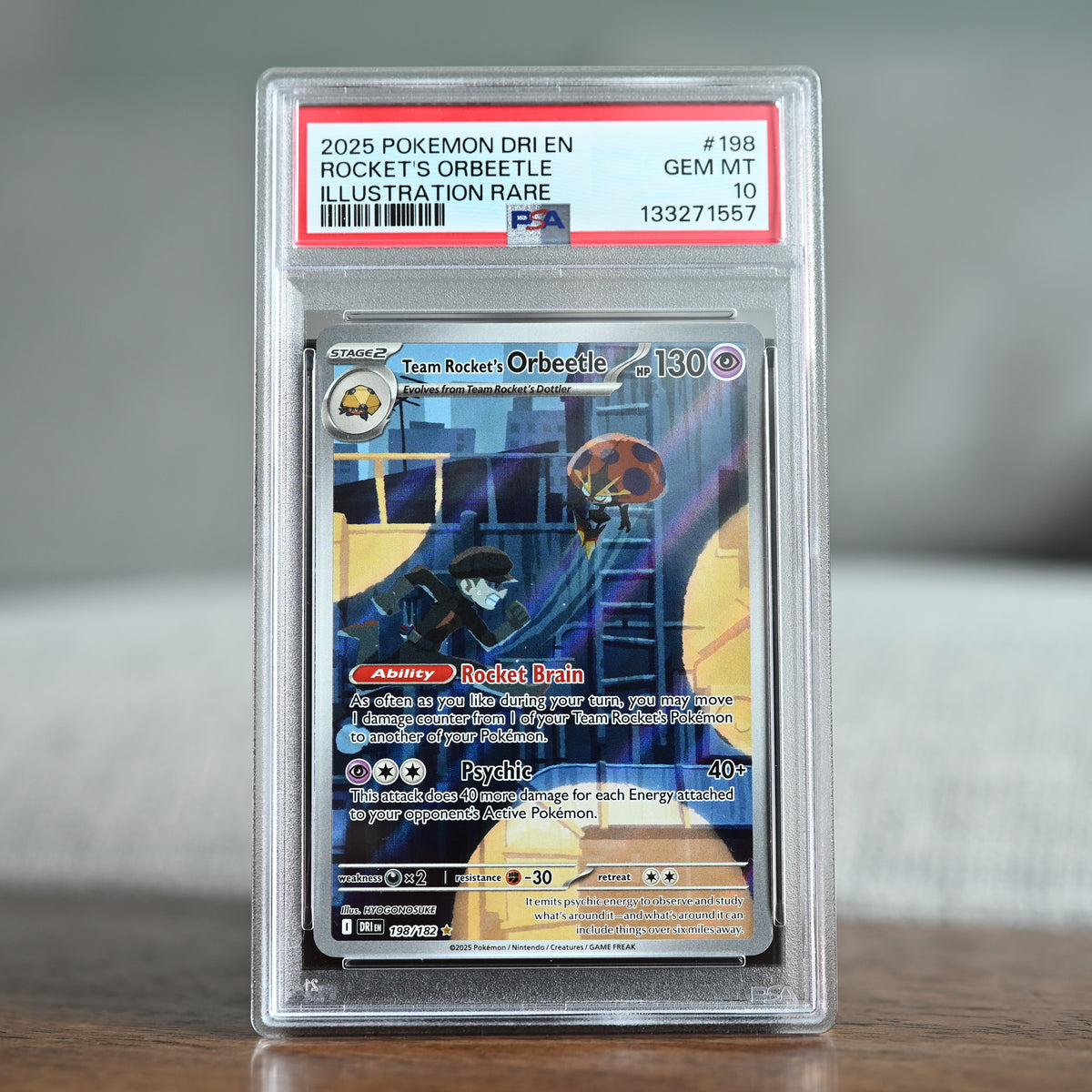Team Rocket's Orbeetle 198/182 PSA 10