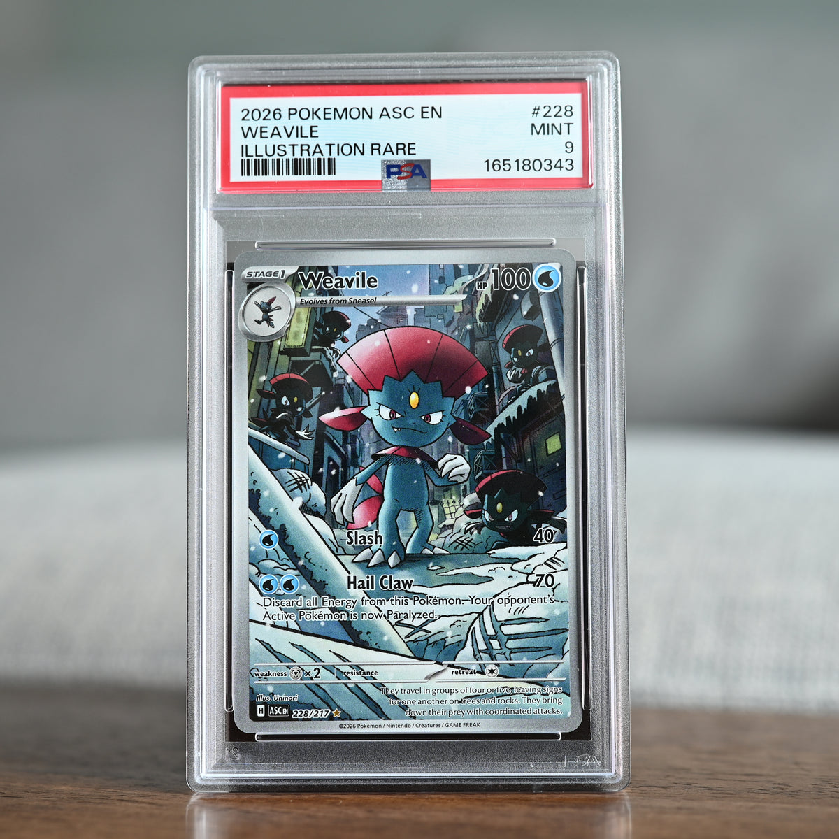 Weavile 228/217 PSA 9