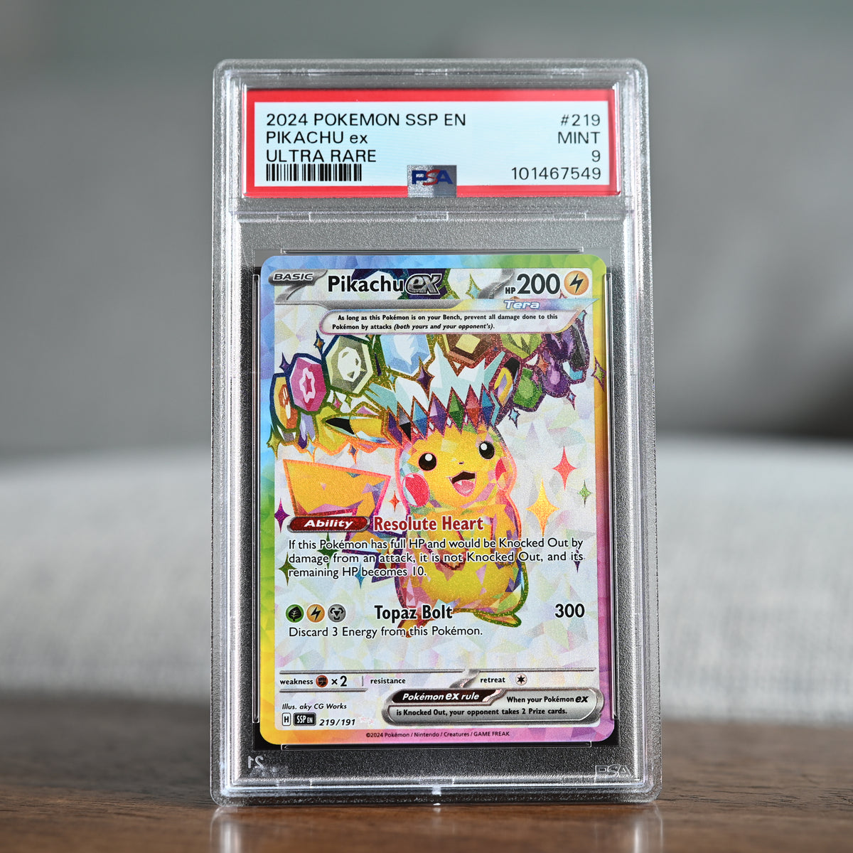 Pikachu ex 219/191 PSA 9
