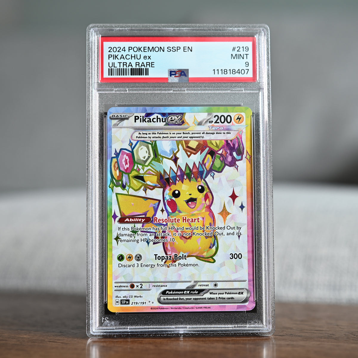 Pikachu ex 219/191 PSA 9