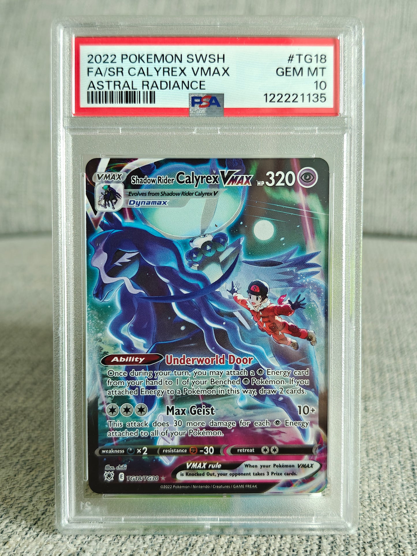 Shadow Rider Calyrex Vmax TG18 PSA 10