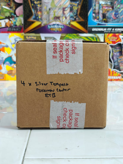 Silver Tempest Pokemon Center Elite Trainer Box Sealed Case (4 ETB)