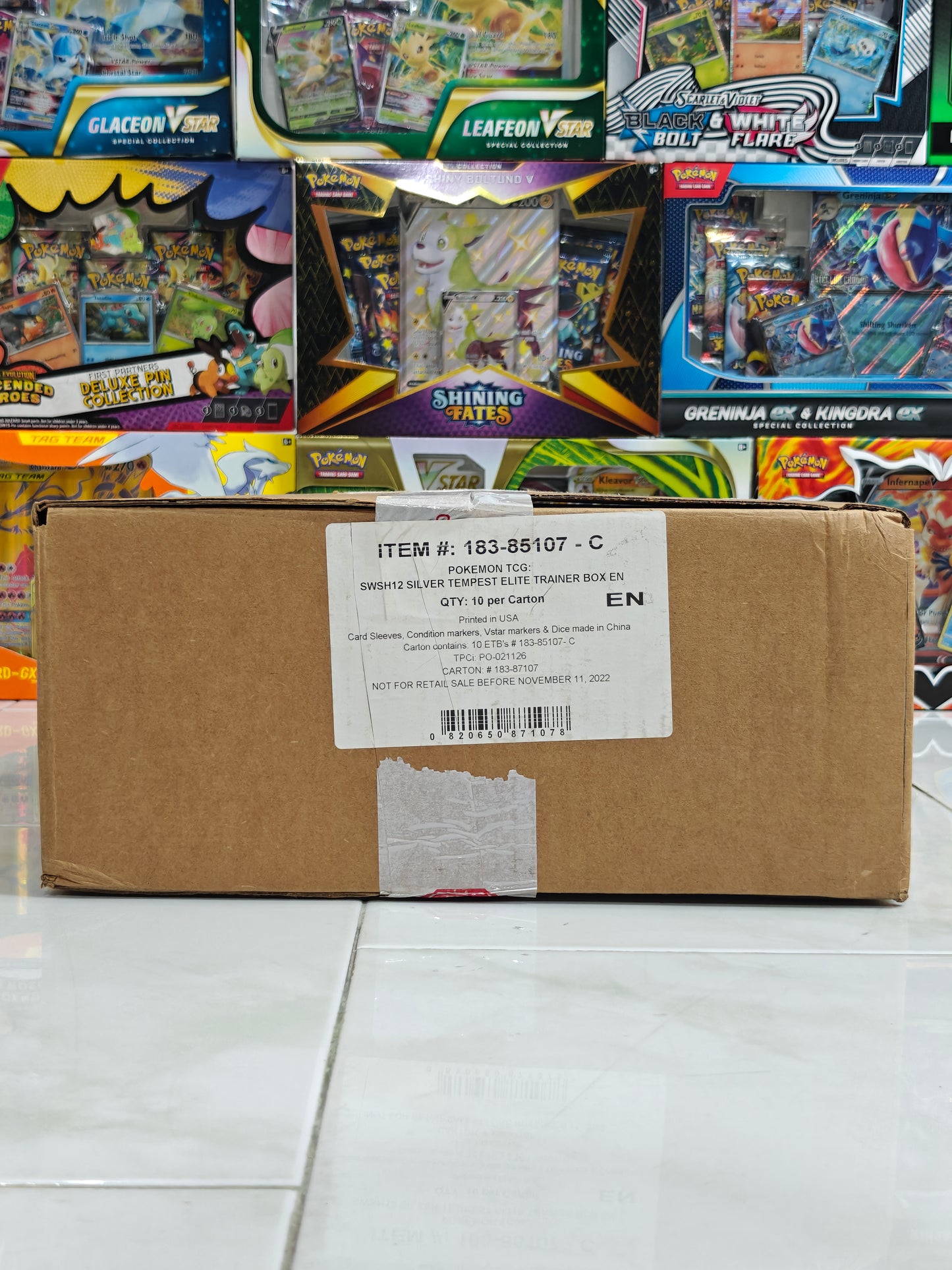 Silver Tempest Elite Trainer Box Sealed Case