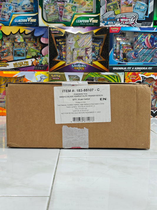 Silver Tempest Elite Trainer Box Sealed Case