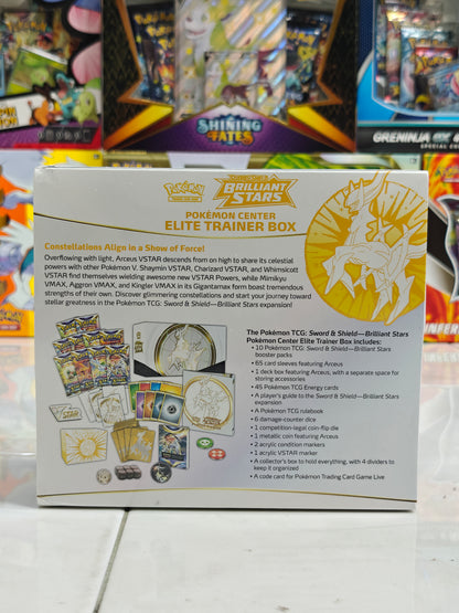 Brilliant Stars Pokemon Center Elite Trainer Box (With Tear)