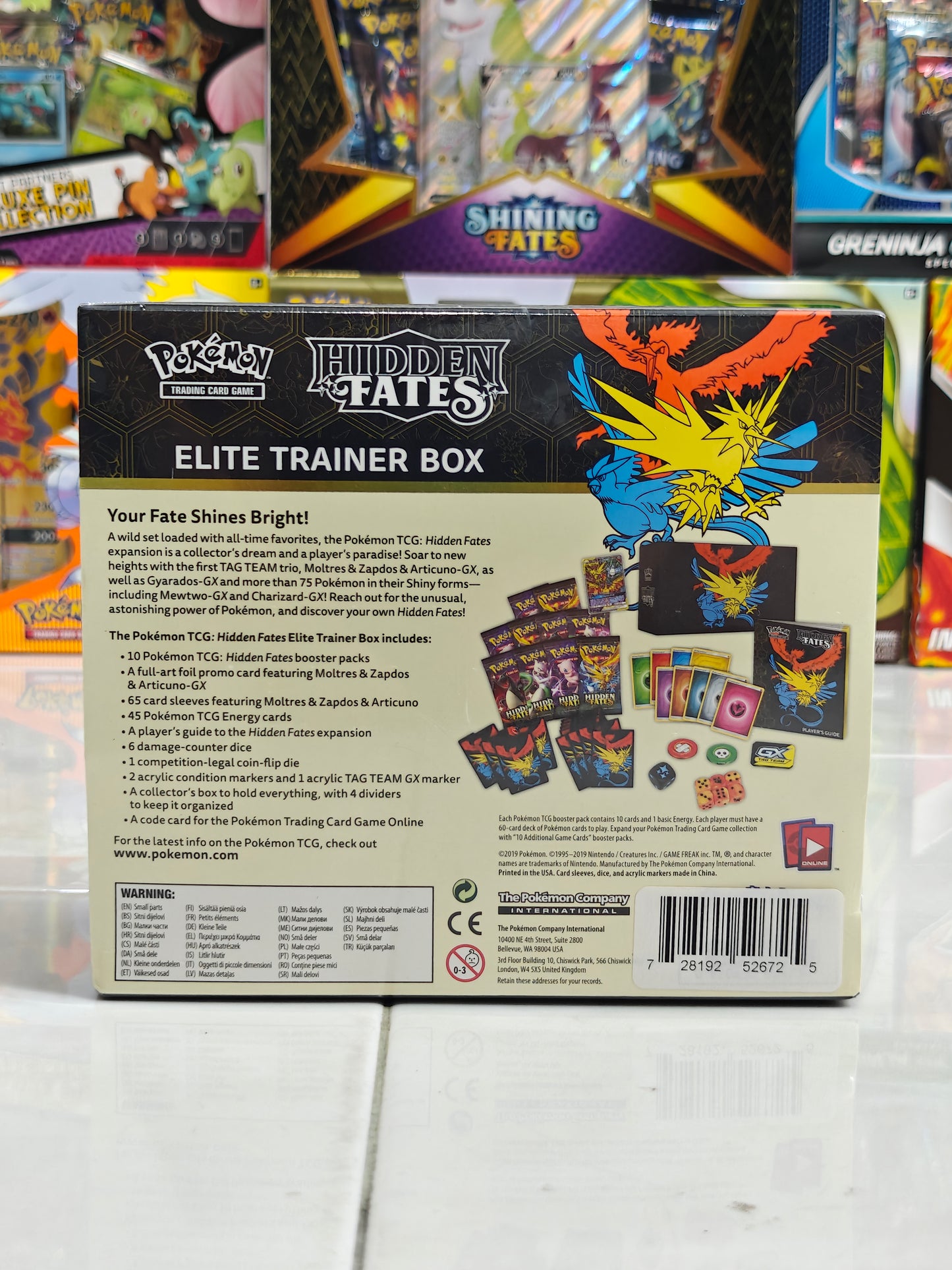Hidden Fates Elite Trainer Box (Small dent at front)