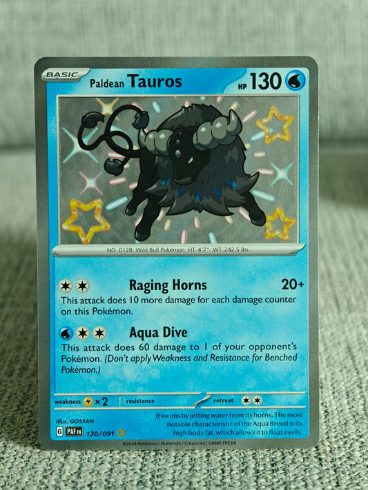 [Raw] Paldean Tauros Shiny (NM)