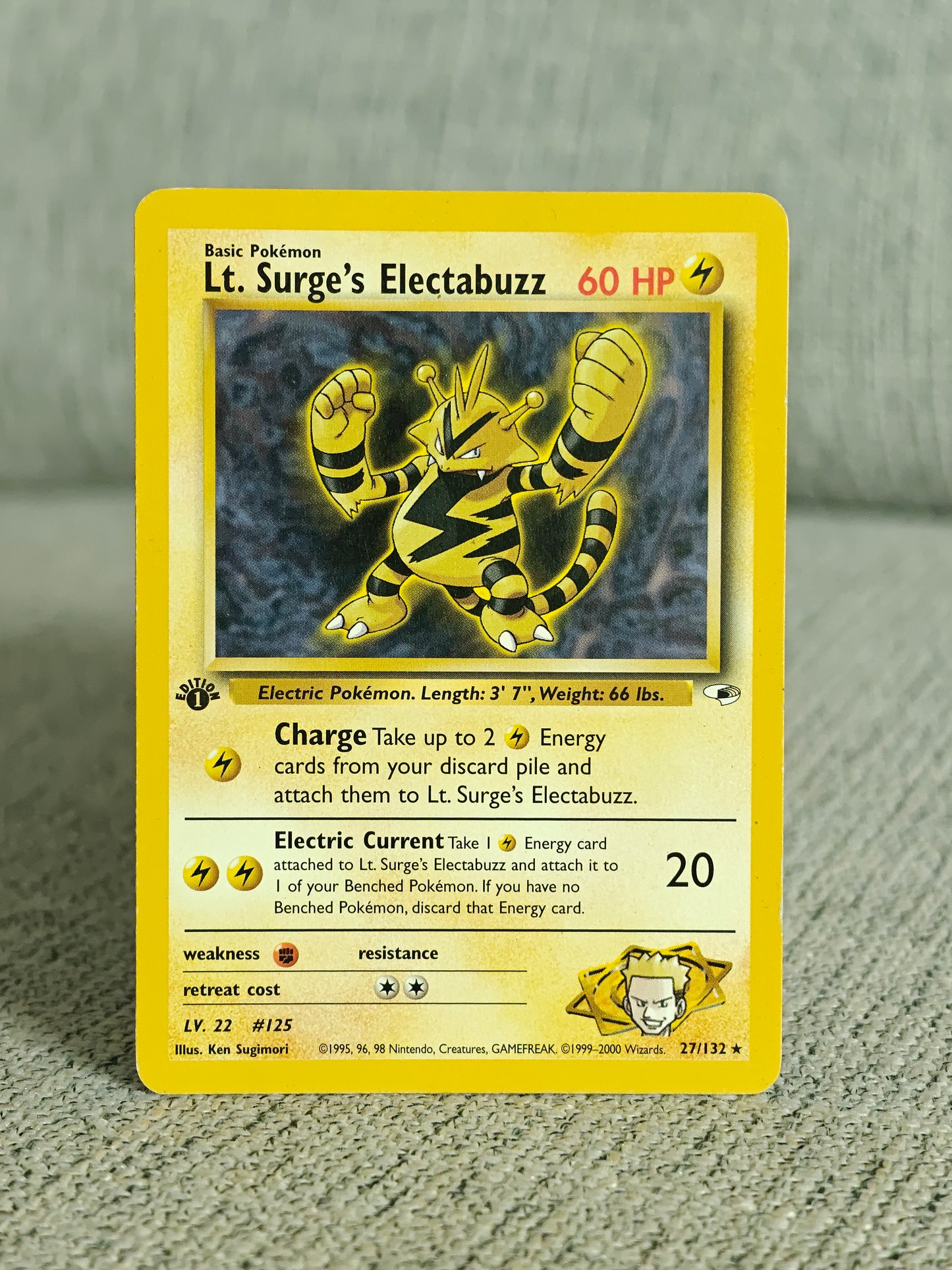 [Raw] Lt. Surge's Electabuzz 1st ED 27/132 Non Holo (HP)