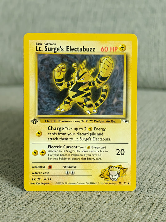[Raw] Lt. Surge's Electabuzz 1st ED 27/132 Non Holo (HP)