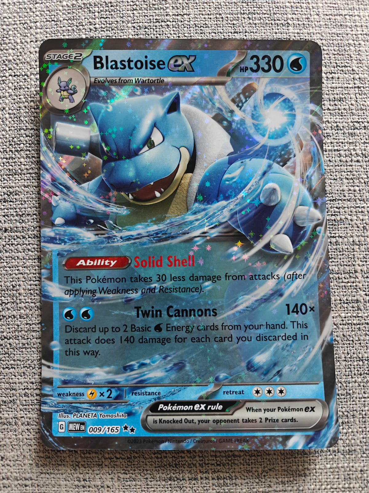 Jumbo Blastoise Ex 9/165